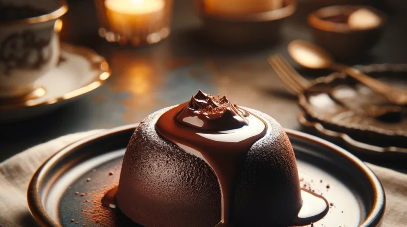 Wine Pairing with Chocolate Fondant